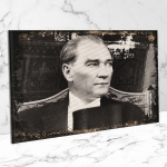 Atatürk Ahşap Retro Vintage Poster 