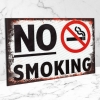 No Smoking Ahşap Retro Vintage Poster 
