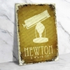 Newton Ahşap Retro Vintage Poster 