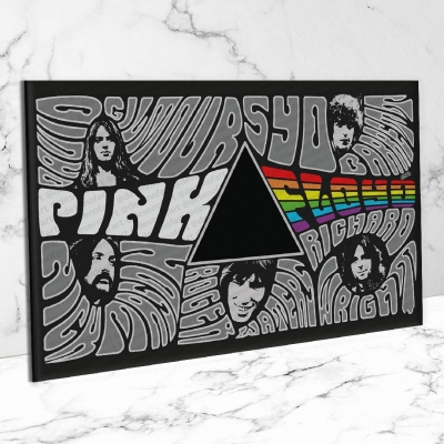 Pink Floyd Ahşap Retro Vintage Poster 