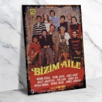 Bizim Aile Ahşap Retro Vintage Poster 