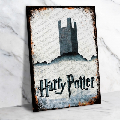 Harry Potter Ahşap Retro Vintage Poster 