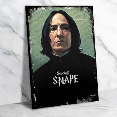 Harry Potter Severus Snape Ahşap Retro Vintage Poster 