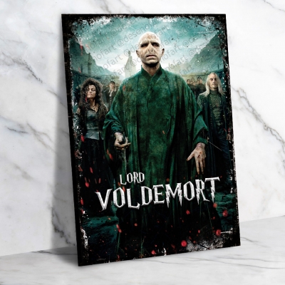 Voldemort Harry Potter Ahşap Retro Vintage Poster 