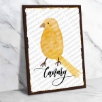 Canary Ahşap Retro Vintage Poster 