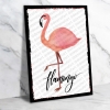 Flamingo Ahşap Retro Vintage Poster 