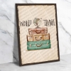 World Travel Ahşap Retro Vintage Poster 