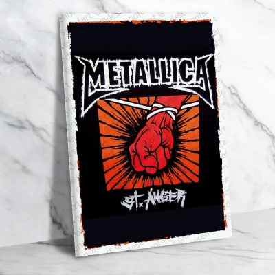 Metallica Ahşap Retro Vintage Poster 