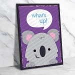 Whats Up Koala Ahşap Retro Vintage Poster 