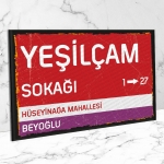 Yeşilçam Sokağı Ahşap Retro Vintage Poster 