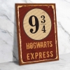 Harry Potter Hogwarts Express Ahşap Retro Vintage Poster 