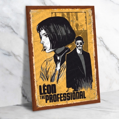 Leon The Professional Ahşap Retro Vintage Poster 