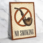 No Smoking Ahşap Retro Vintage Poster 