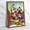 Power Rangers Ahşap Retro Vintage Poster 