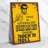 Rock'n Roll Ahşap Retro Vintage Poster 