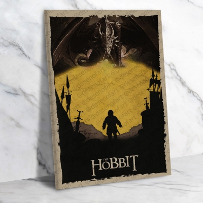The Hobbit Ahşap Retro Vintage Poster 