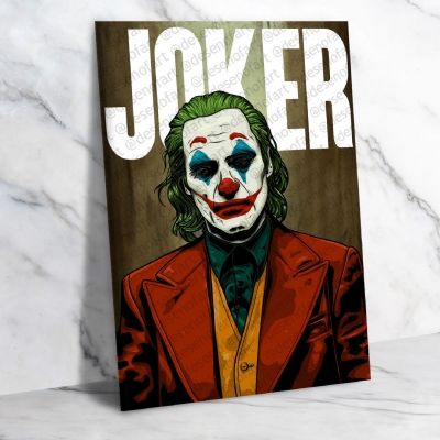 Joker Ahşap Retro Vintage Poster 