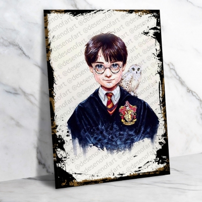 Harry Potter Ahşap Retro Vintage Poster 