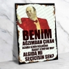 İsmail Abi Ahşap Retro Vintage Poster 