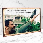 Ahmet Kaya Ahşap Retro Vintage Poster 