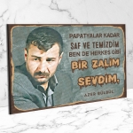 Azer Bülbül Papatyalar kadar saf ve temizdim Ahşap Retro Vintage Poster 