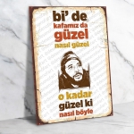 Bi de kafamızda güzel Ahşap Retro Vintage Poster 