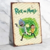 Rick And Morty Ahşap Retro Vintage Poster 