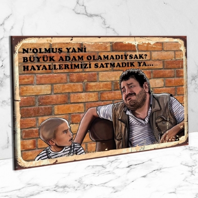 Erdal Tosun Ahşap Retro Vintage Poster 