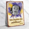 Oğuz Atay Ahşap Retro Vintage Poster 