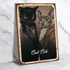 Cool Cats Ahşap Retro Vintage Poster 