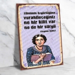 Virginia Woolf Ahşap Retro Vintage Poster 