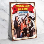 Cüneyt Arkın Yeşilçam Ahşap Retro Poster