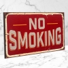 No Smoking Ahşap Retro Poster