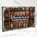 Sen yoksan Ahşap Retro Poster