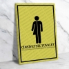 Cinsiyetsiz Tuvalet Retro Ahşap Poster