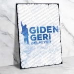 Giden geri gelmiyor Ahşap Retro Poster