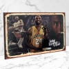 Kobe Bryant Ahşap Retro Poster