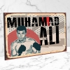 Muhammed Ali Retro Ahşap Poster