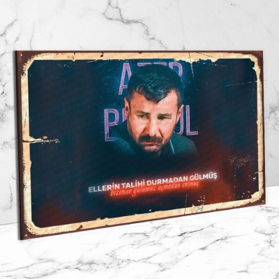 Azer Bülbül Ahşap Poster