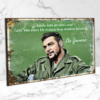 Che Guevara Ahşap Poster
