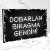 Dobarlan Bıragma Gendini Retro Ahşap Poster