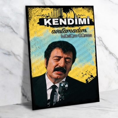 Müslüm Gürses  Retro Ahşap Poster