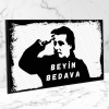 Beyin Bedava :) Retro Ahşap Poster