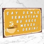 Çay Demle Ahşap Retro Poster