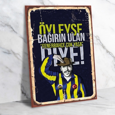 Fenerbahçe  Retro Ahşap Poster