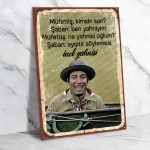 Kemal Sunal Yeşilçam Ahşap Retro Poster