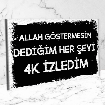 Allah göstermesin dediğim... Retro Ahşap Poster