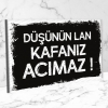 Düşünün lan :) Retro Ahşap Poster