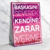 Başkasını severek... Retro Ahşap Poster