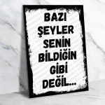 Bazı şeyler Ahşap Retro Poster